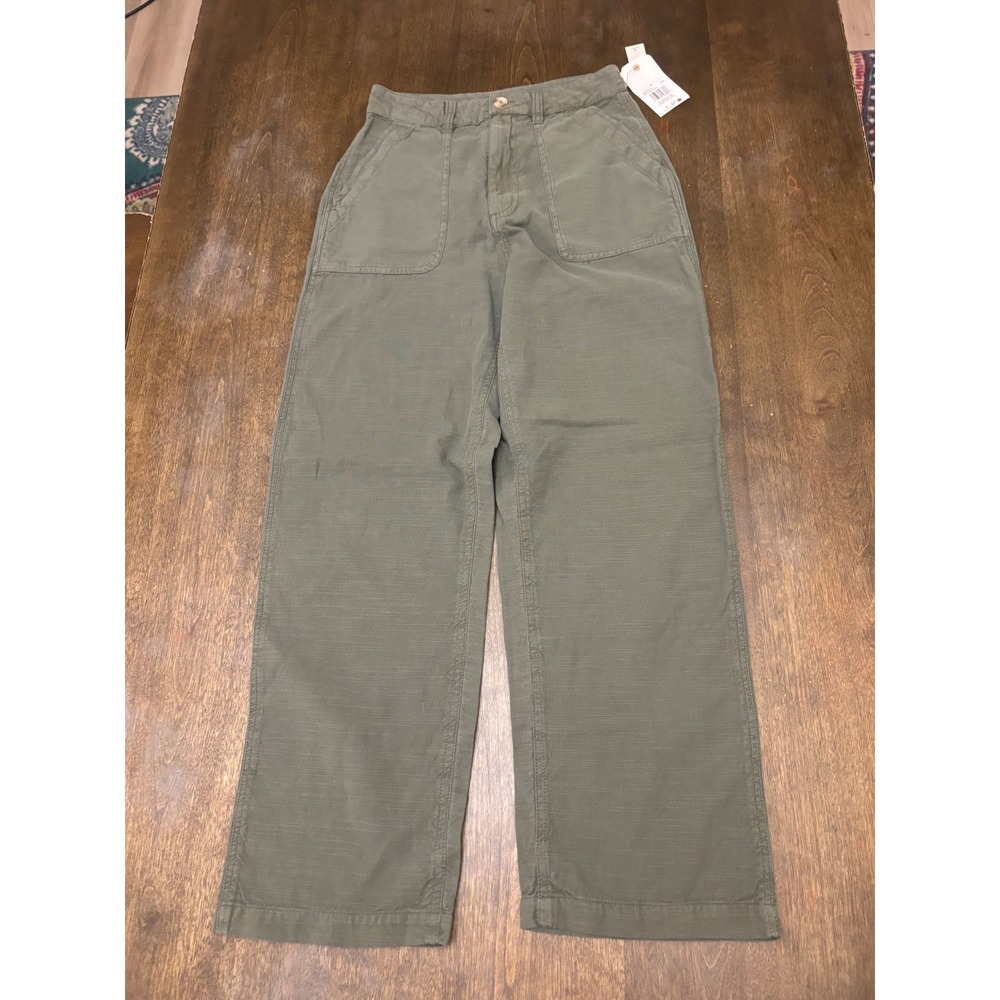 Billabong Stay Grounded Wide Leg Pants Military Green ABJNP00452 Size 26 NWT